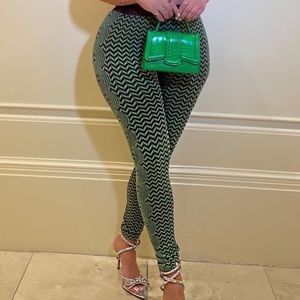 Green and Brown Swirl Zara Leggings